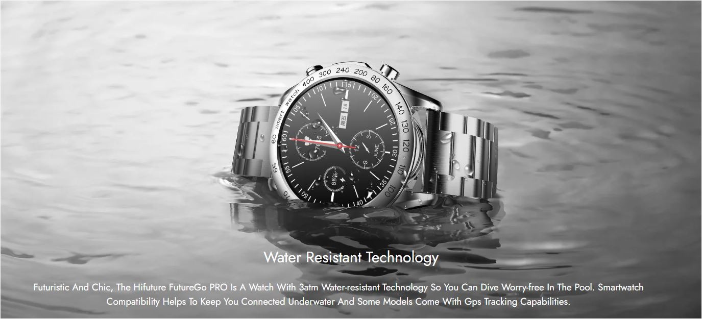 HiFuture Go Pro Stainless Steel Black Smart Watch 1
