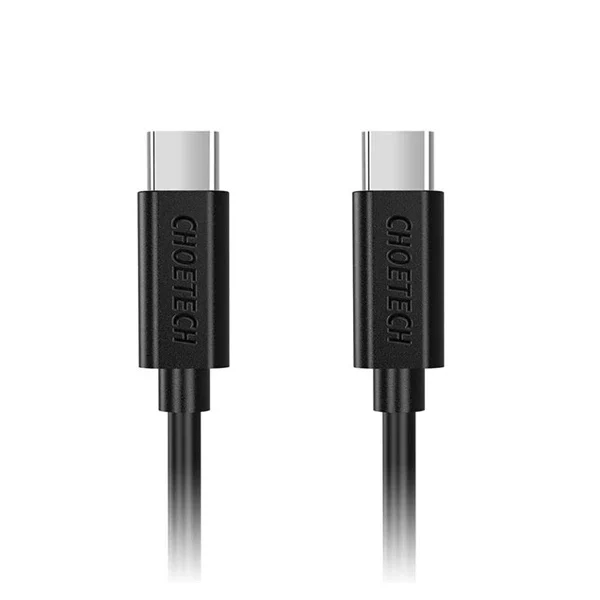 CHOETECH USB C Cable, 3A USB-C To USB-C Cable 6.6ft (2m) – Black – CC0003