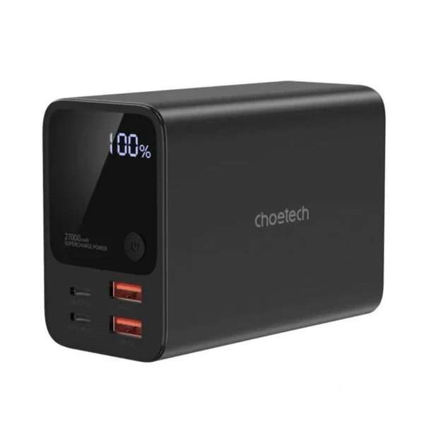Choetech Dual PD 2*100W 27,000 mAh Power Bank – B635 – Black