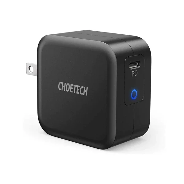 Choetech 61W Gan Tech Power Delivery Fast Charger with PD 3.0 & GaN Tech Type C Foldable Charger – US – Black (Q6006)