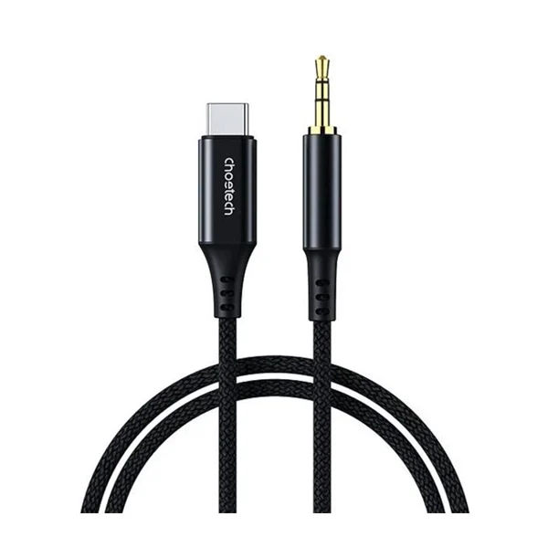 Choetech USB Type-C to 3.5mm 1m Audio Cable for Phones with Type-C Audio Output Model (AUX006) – Black