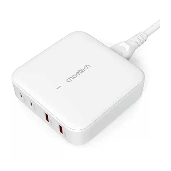 Choetech 100W GAN 4 Ports Desktop Charger – PD8008 – White