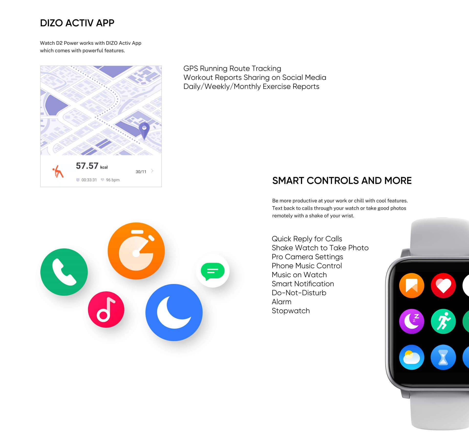 DIZO Watch D2 Power (by realme TechLife) Smartwatch 5