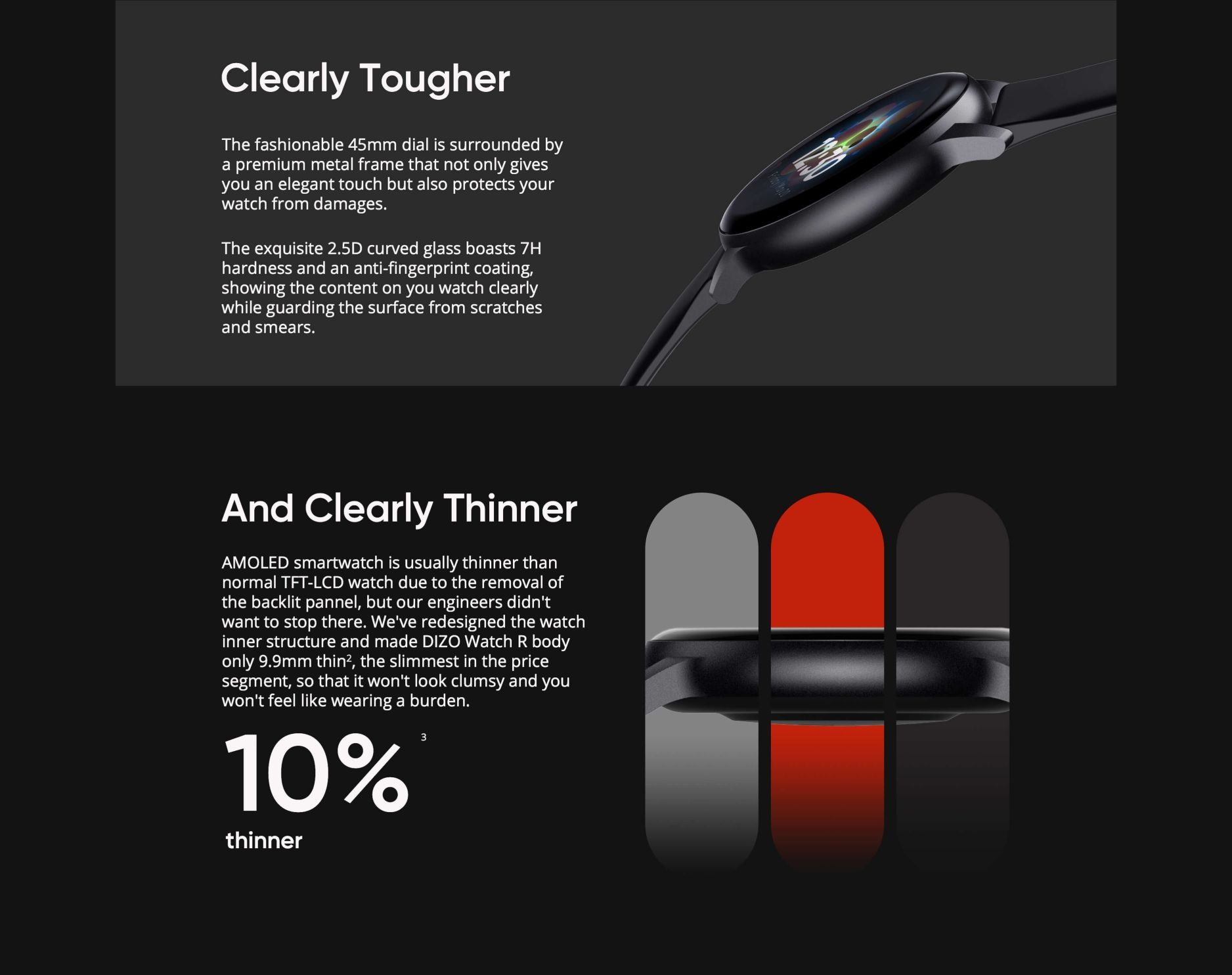 DIZO Watch R AMOLED (by Realme TechLife) – Classic Black 6