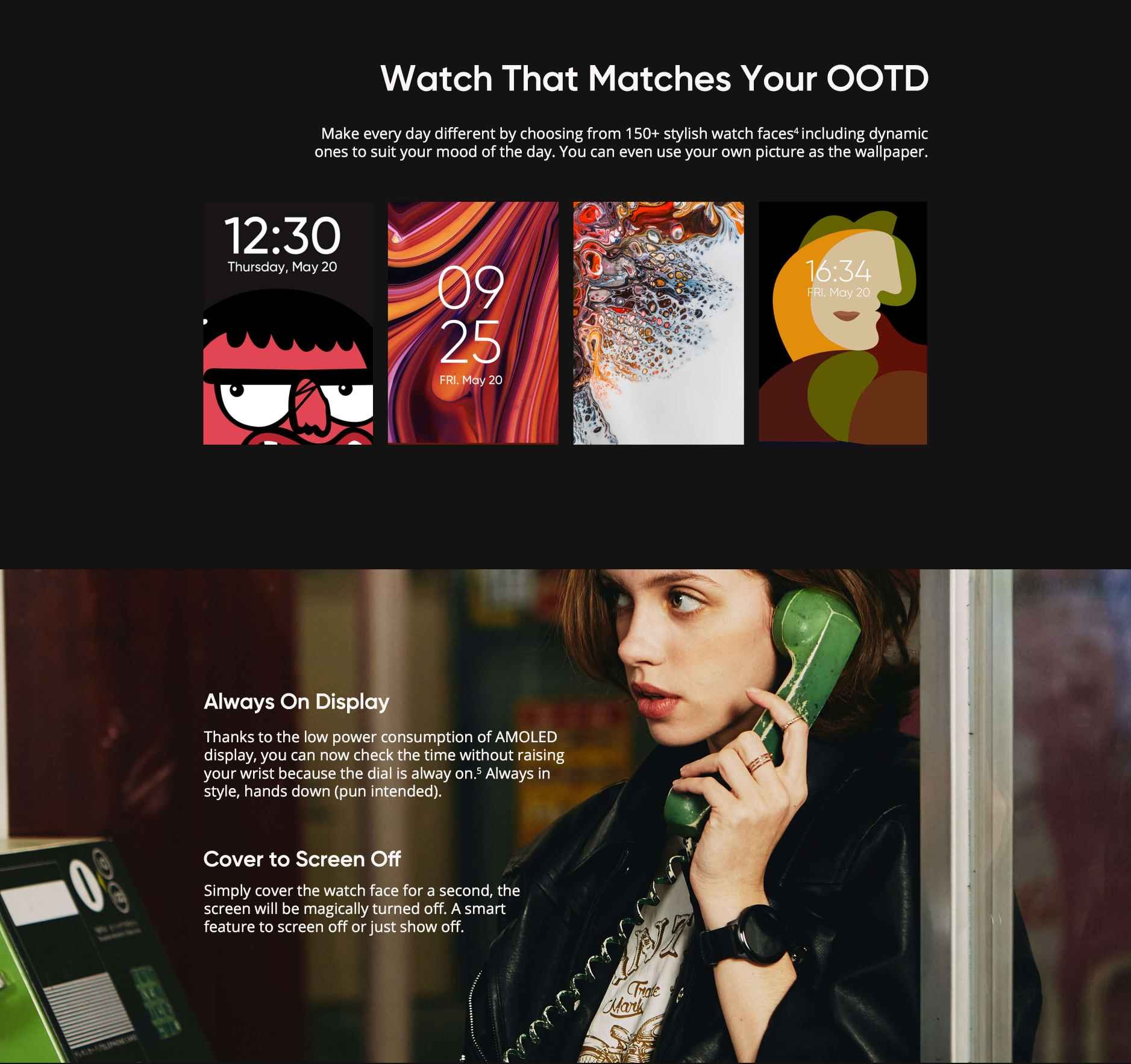 DIZO Watch R AMOLED (by Realme TechLife) – Classic Black 7