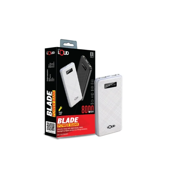 Power Bank | Slim & Smart Power Bank | High Quality Original 8000mAh Power Bank With Led Light | Fast Power Bank With 2.0A Dual Port | Light Weight Power Bank | Loud PB310 Power Bank