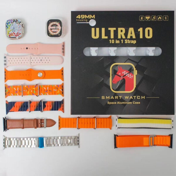 buy-ultra-10-smart-watch-with-10-straps-in-pakistan-at-red-cube-labs