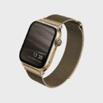 Buy-UNIQ-DANTE-APPLE-WATCH-SERIES-3-7-SE-MESH-STEEL-STRAP-454442MM-CARAMEL-GOLD-in-Pakistan-at-Red-Cube-Labs