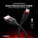 Flex Micro Cable 2.4A Auto Disconnect