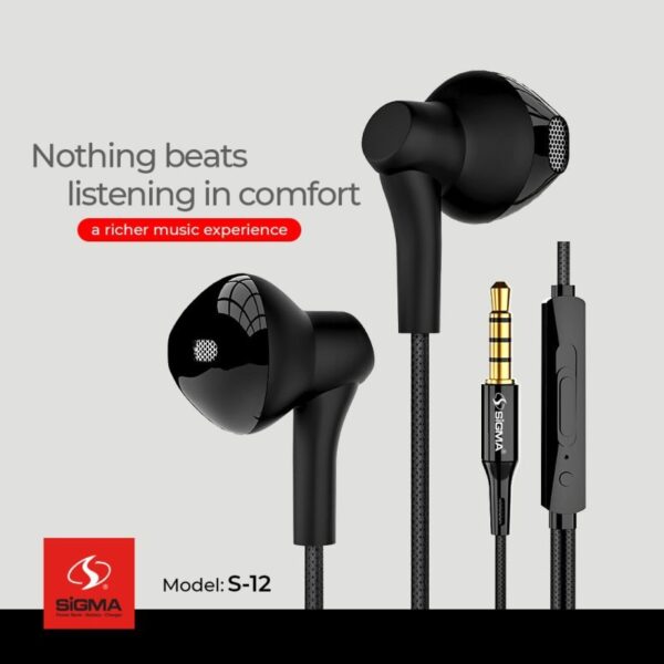 Sigma Comfortable Stereo Earphones S12-1