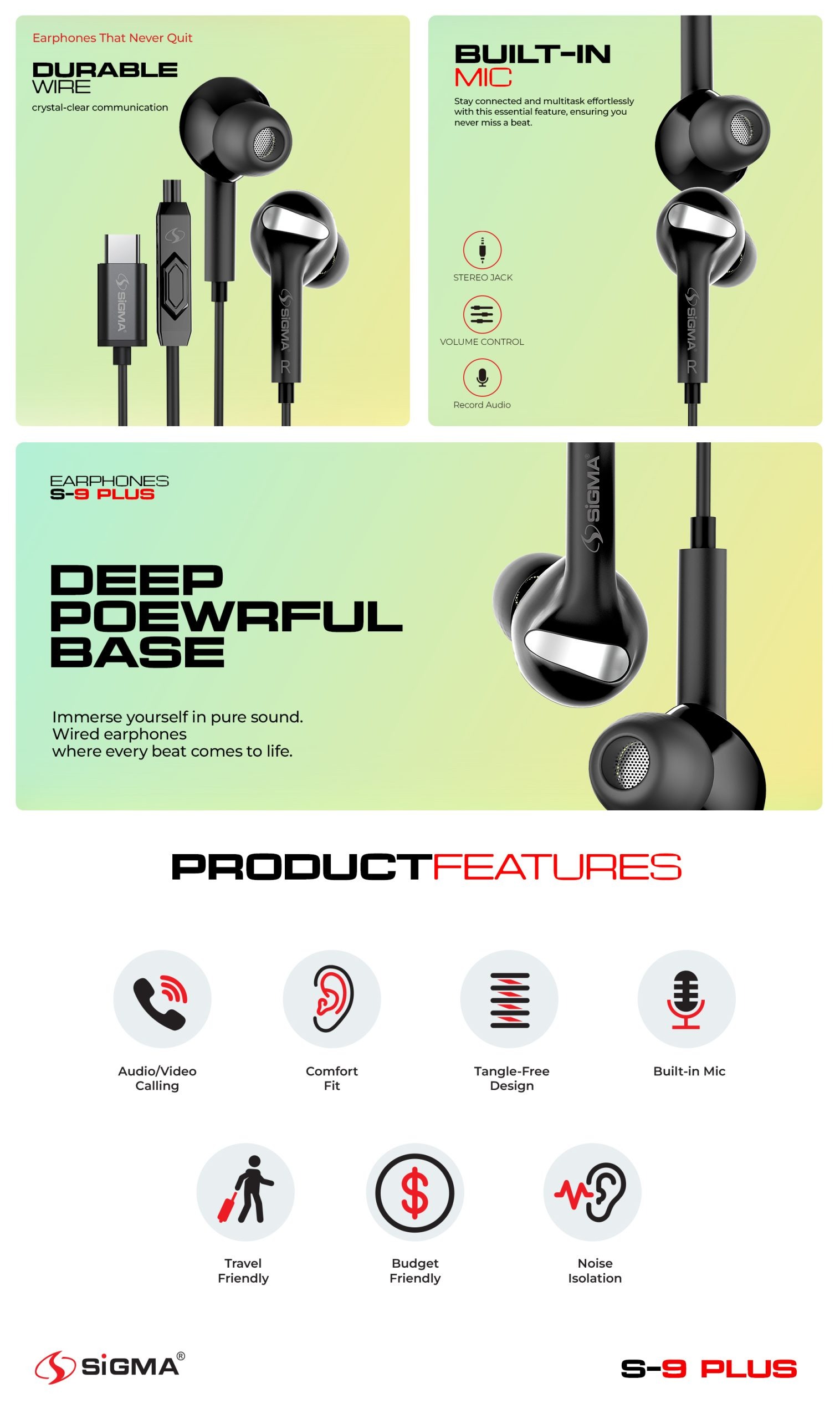 Sigma Earphones S9 Plus (Type-C)