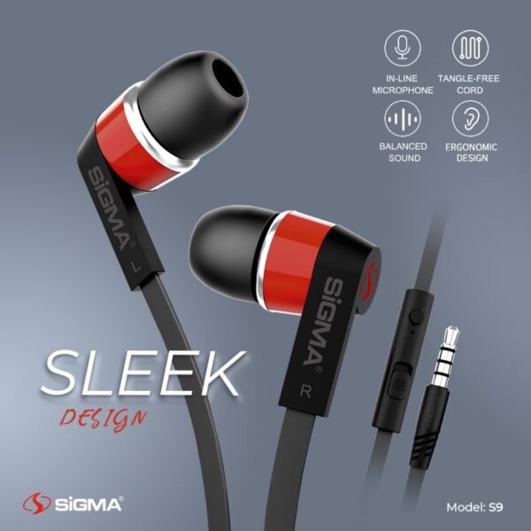 Sigma High Quality Stereo Earphones S9 1