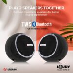 Sigma Loudy Portable Speaker WPS-01 Black(Pair)