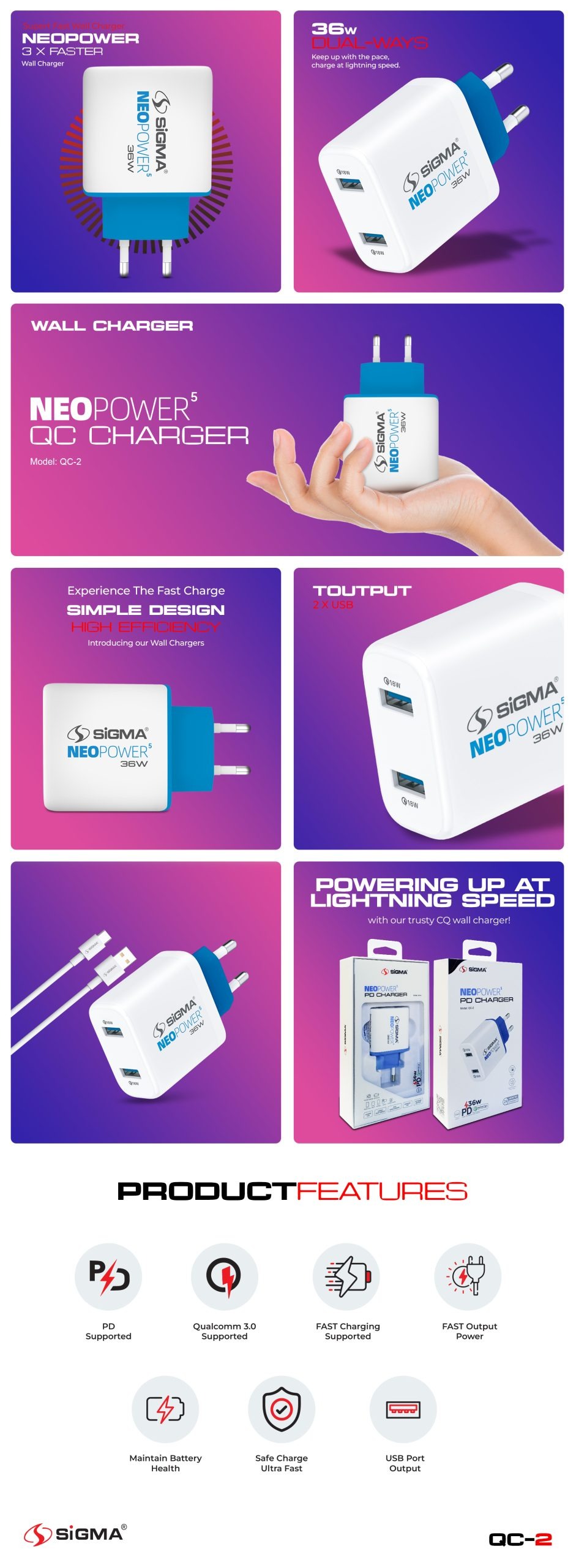 Sigma Neo Power Charger QC2