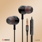 Sigma Stereo Black Earphones S13