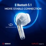 Sigma Wireless Earbuds Wave t4 TWS 2