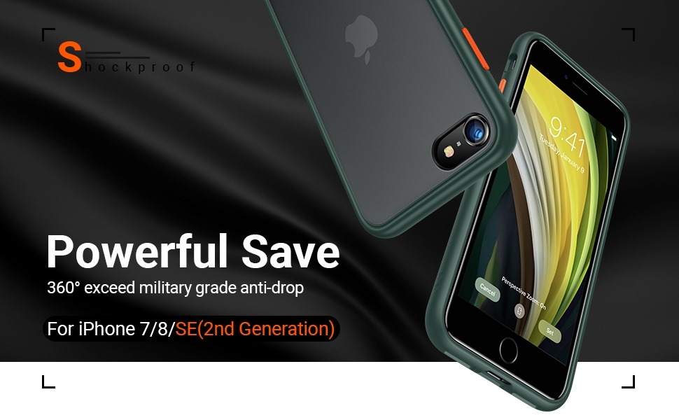 TORRAS Midnight Green For iPhone 6,6S,7,8,SE,SE2,SE3