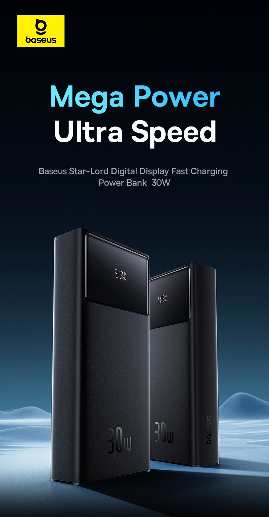 Buy Baseus Star-Lord Digital Display Fast Charging Power Bank 20000mAh 30W
