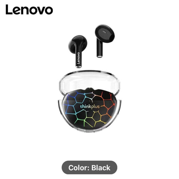 Lenovo LP80 Pro Wireless Earphones RGB Lights, Black