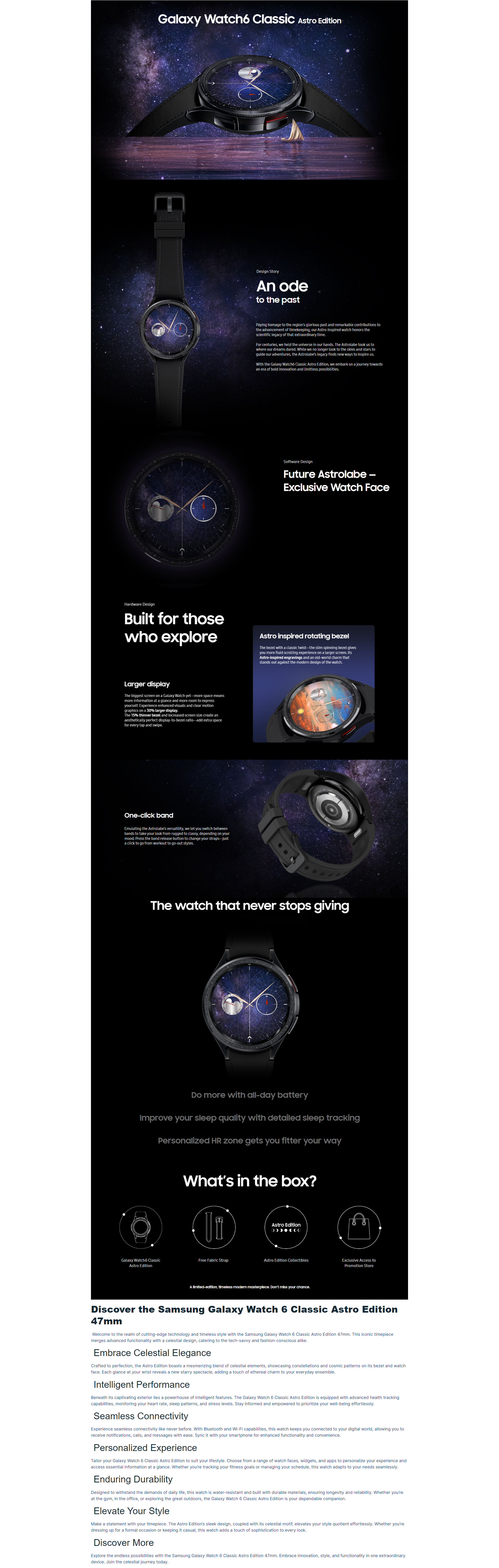 Samsung Galaxy Watch6 Classic Astro Edition 47mm