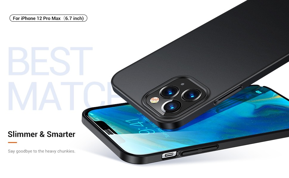 TORRAS Slim Fit Ultra Thin Hard Protective Phone Case for iPhone 12 Pro Max 7